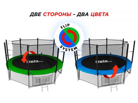 Батут Unix Line Classic 14 ft Inside (синий/зеленый)