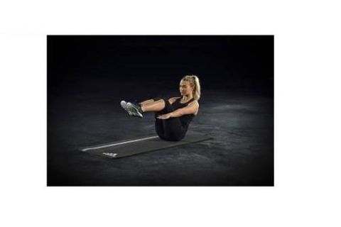 Мат тренировочный Adidas Elite ADMT-12236WH (белый логотип)