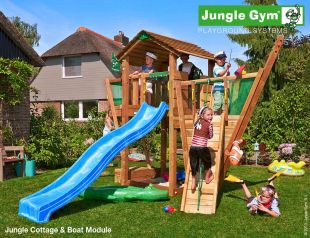 Игровой комплекс Jungle Gym Jungle Cottage + Boat Module