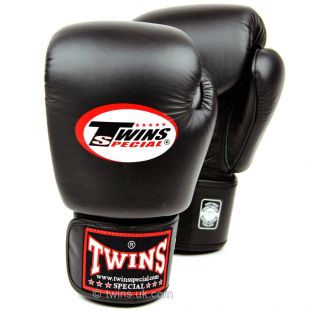 Перчатки боксерские Twins BGVL-3 для муай-тай (черные) 10 oz