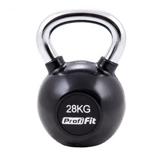 Гиря обрезиненная с хромированной ручкой PROFI-FIT 28 кг