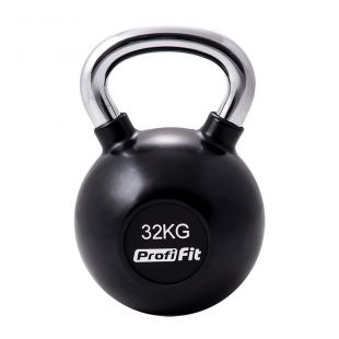 Гиря обрезиненная с хромированной ручкой PROFI-FIT 32 кг